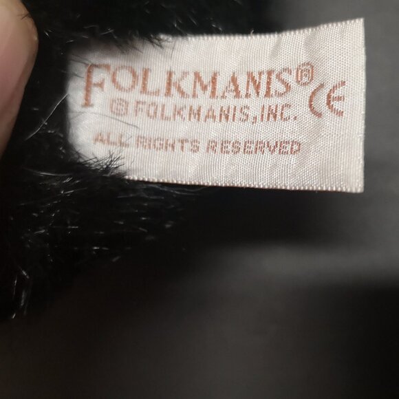 Folkmanis Skunk Hand Puppet X 2 Soft Black & White Faux Fur Realistic - Picture 2 of 6